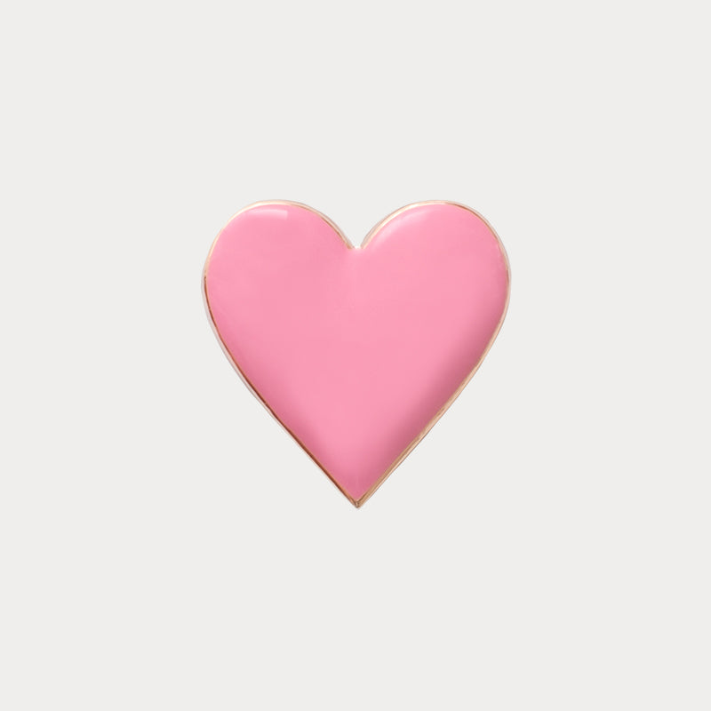 Pink heart-shaped clip jewel