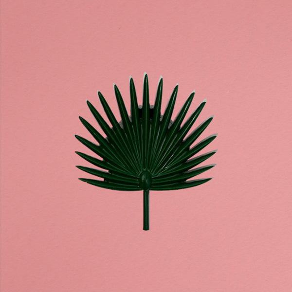 PALMITO GREEN, green palm leaf clap, zamac material