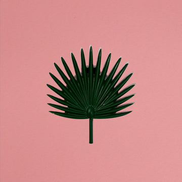 PALMITO GREEN, green palm leaf clap, zamac material