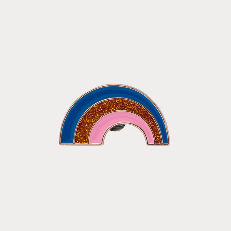 Pink-blue and glittery rainbow jewel clip